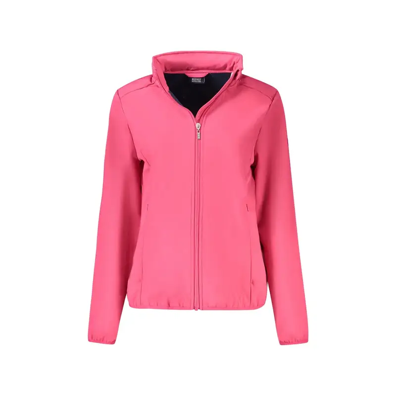 Giubbotto Donna Rosa Soft Shell con Cappuccio Removibile Logo