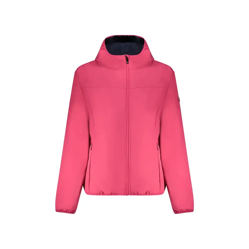 Giubbotto Donna Rosa Soft Shell Dettagli Contrasto Logo