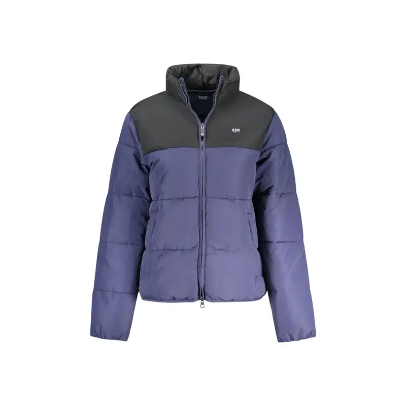 Giubbotto Maniche Lunghe Donna Blu Zip