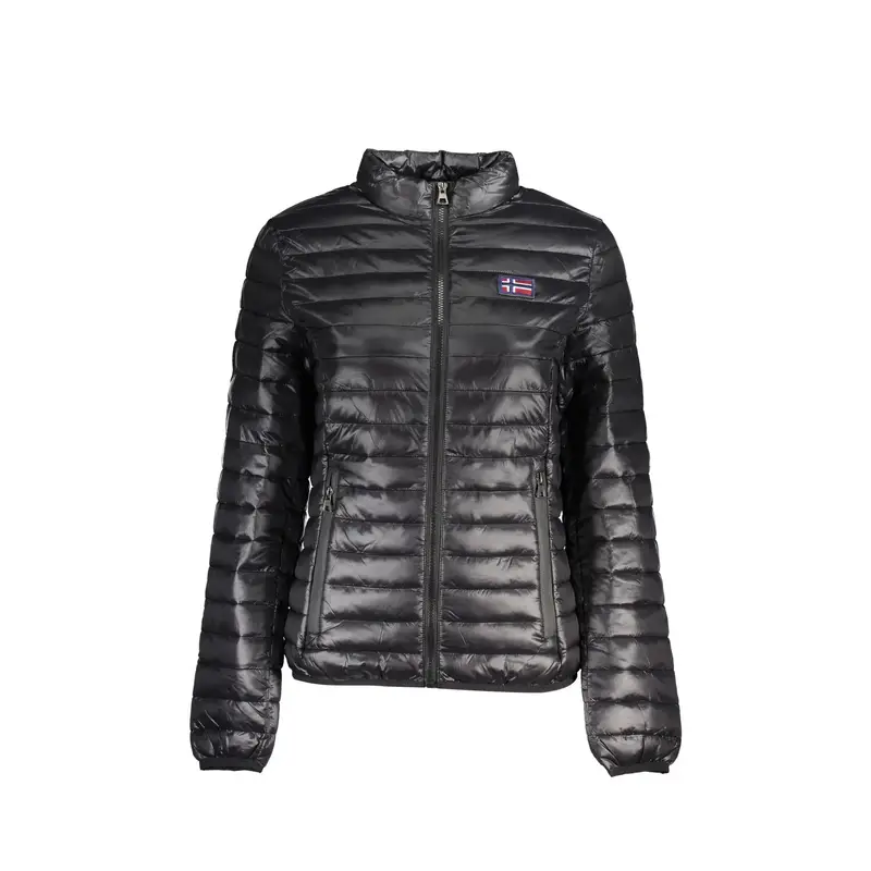 Giubbotto Maniche Lunghe Donna Nero Zip
