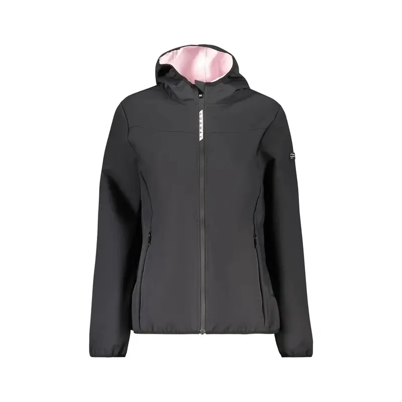 Giubbotto Maniche Lunghe Donna Nero Zip