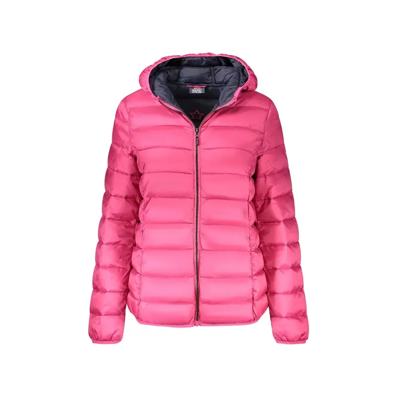 Giubbotto Maniche Lunghe Donna Rosa Zip Logo