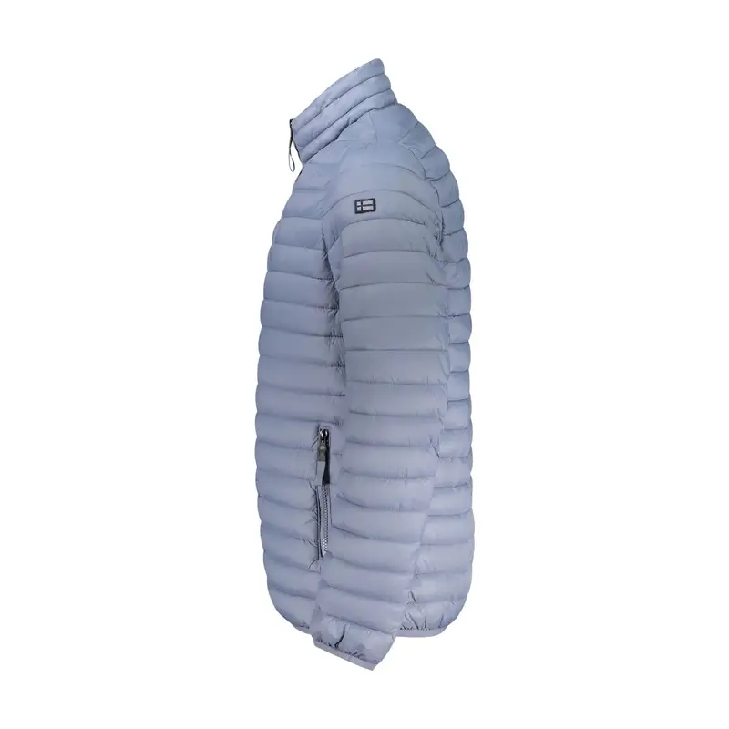 Giubbotto Maniche Lunghe Uomo Azzurro Zip Logo miniatura 3