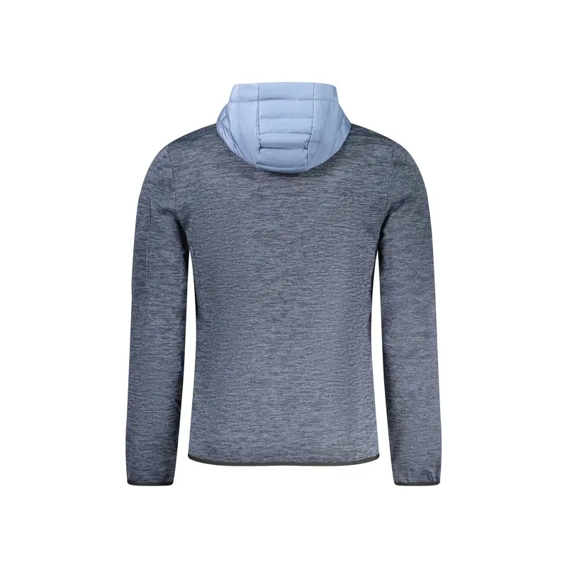 Giubbotto Maniche Lunghe Uomo Azzurro Zip Logo miniatura 2