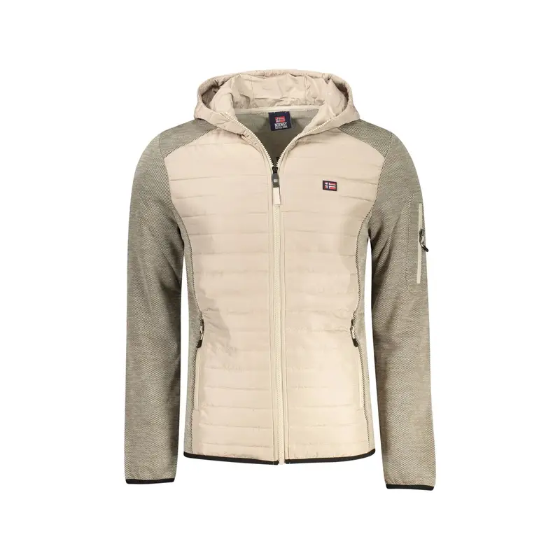 Giubbotto Maniche Lunghe Uomo Beige Zip
