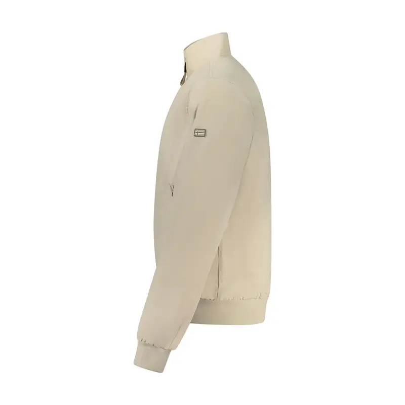 Giubbotto Maniche Lunghe Uomo Beige Zip Logo miniatura 3