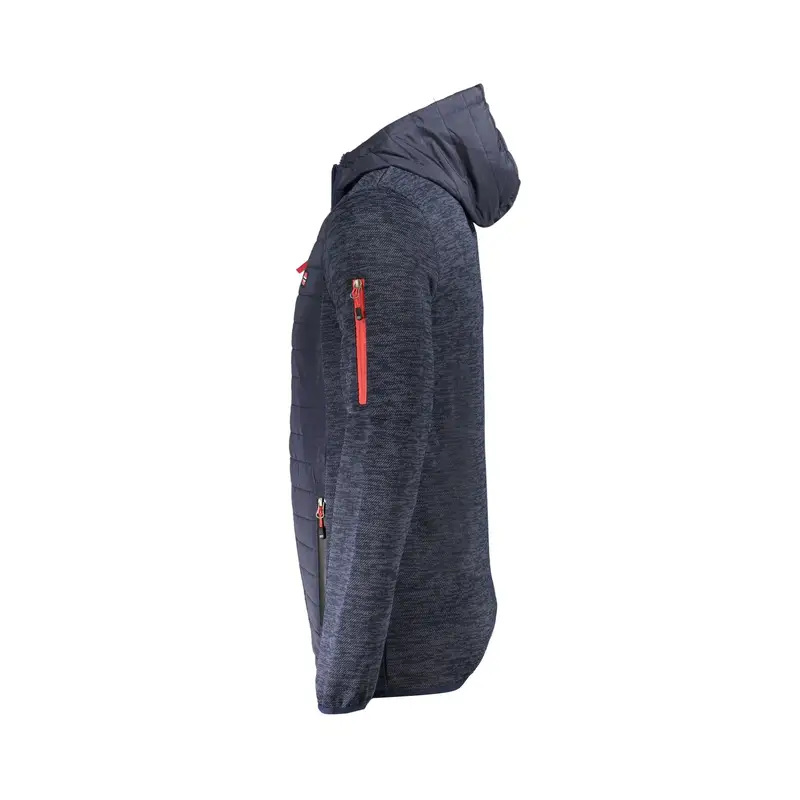 Giubbotto Maniche Lunghe Uomo Blu Zip miniatura 3