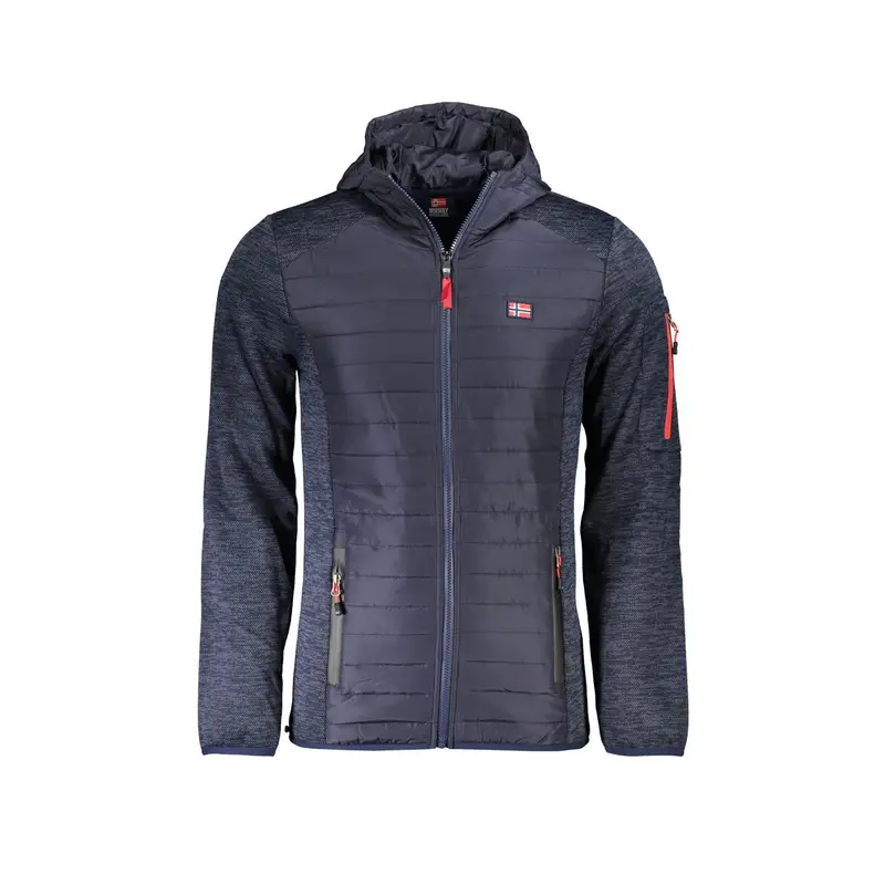 Giubbotto Maniche Lunghe Uomo Blu Zip