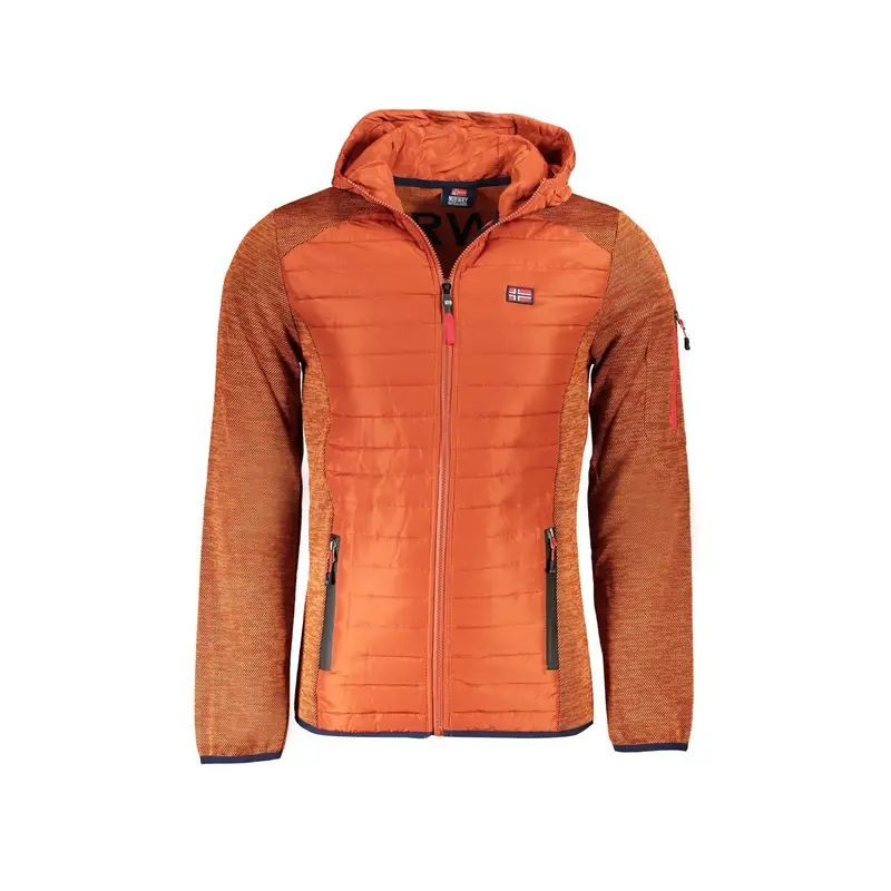 Giubbotto Maniche Lunghe Uomo Marrone Zip