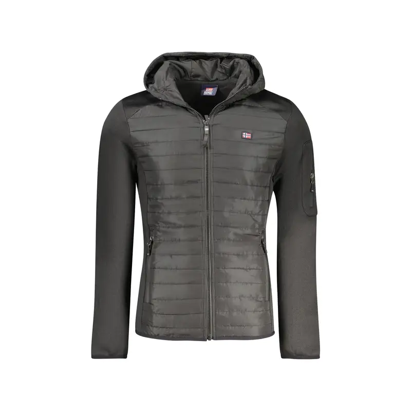 Giubbotto Maniche Lunghe Uomo Nero Zip