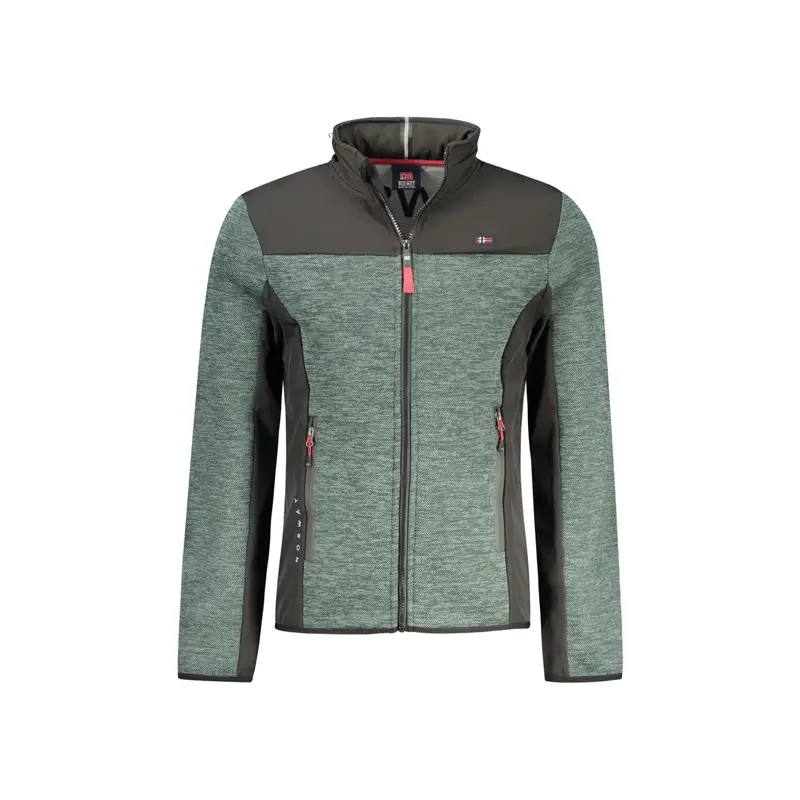 Giubbotto Maniche Lunghe Uomo Verde Zip