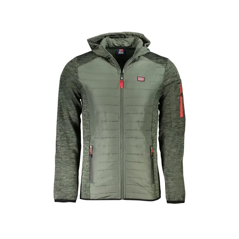 Giubbotto Maniche Lunghe Uomo Verde Zip