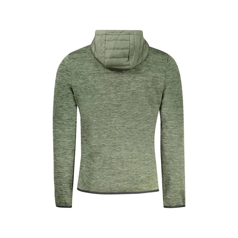 Giubbotto Maniche Lunghe Uomo Verde Zip miniatura 2