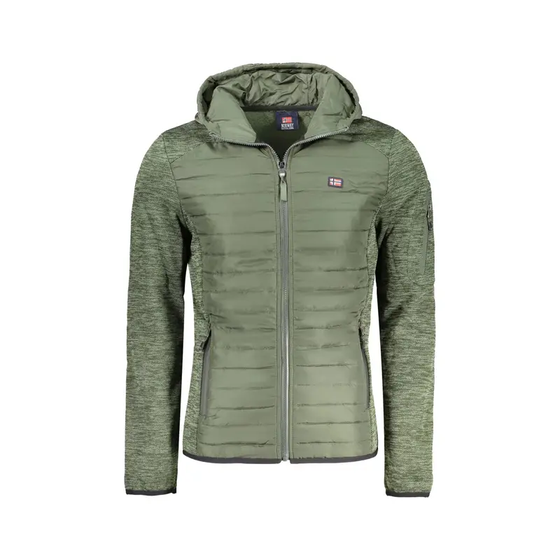 Giubbotto Maniche Lunghe Uomo Verde Zip