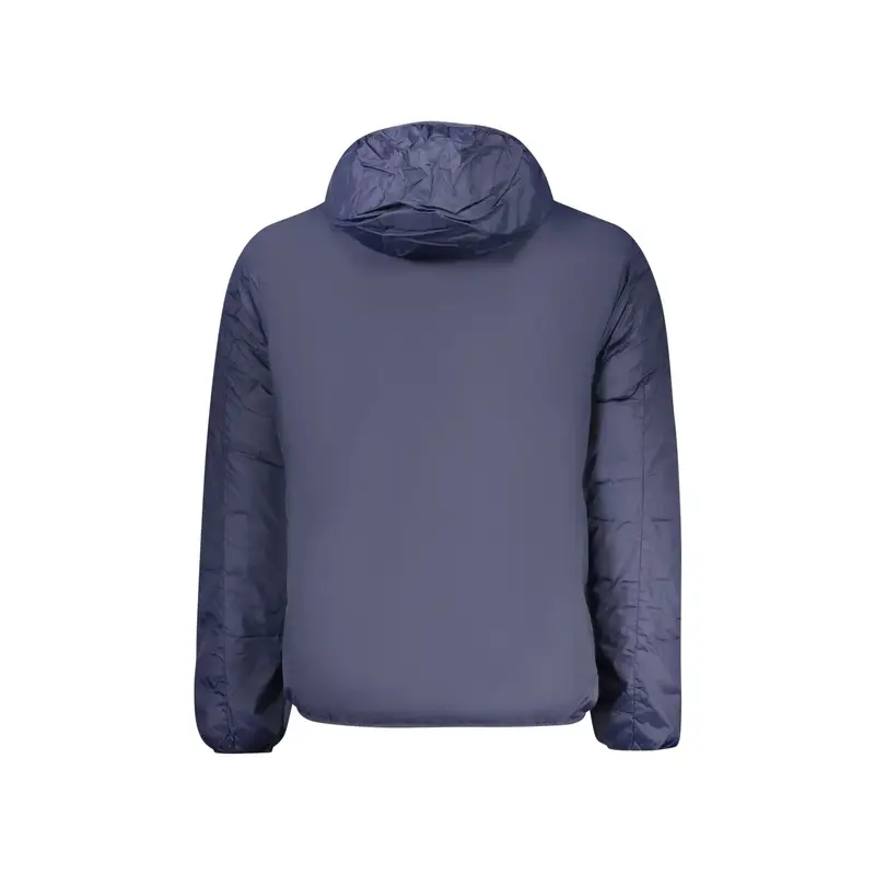 Giubbotto Uomo Blu Cappuccio Reversibile Logo miniatura 2