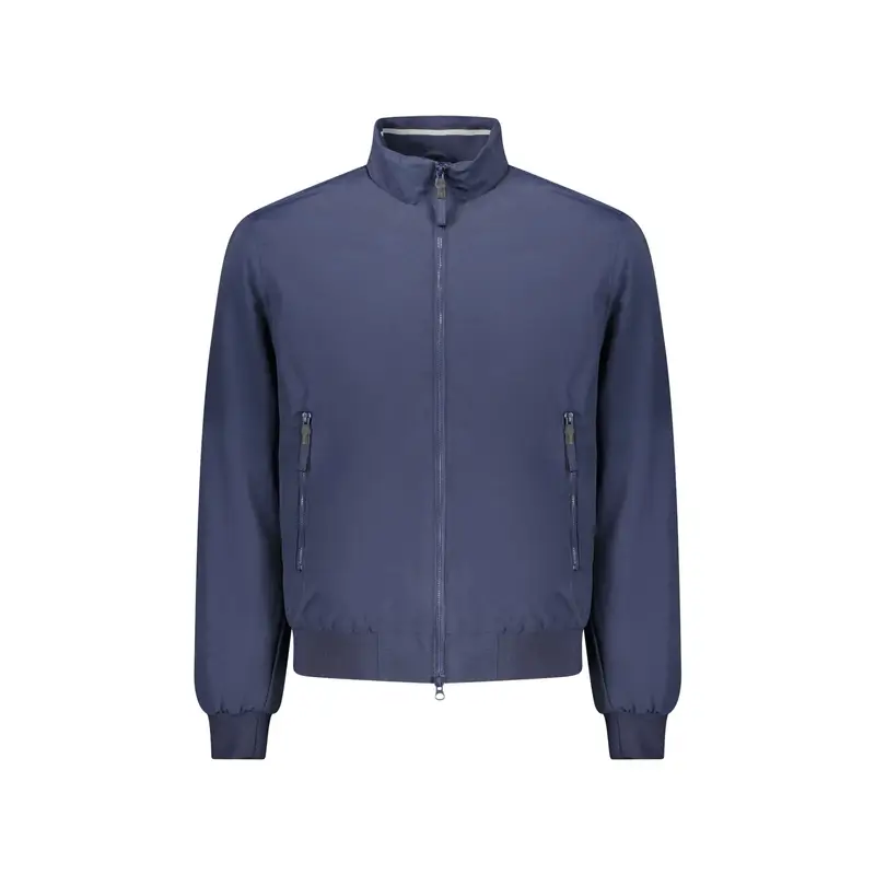 Giubbotto Uomo Blu Interno Pile Zip Logo