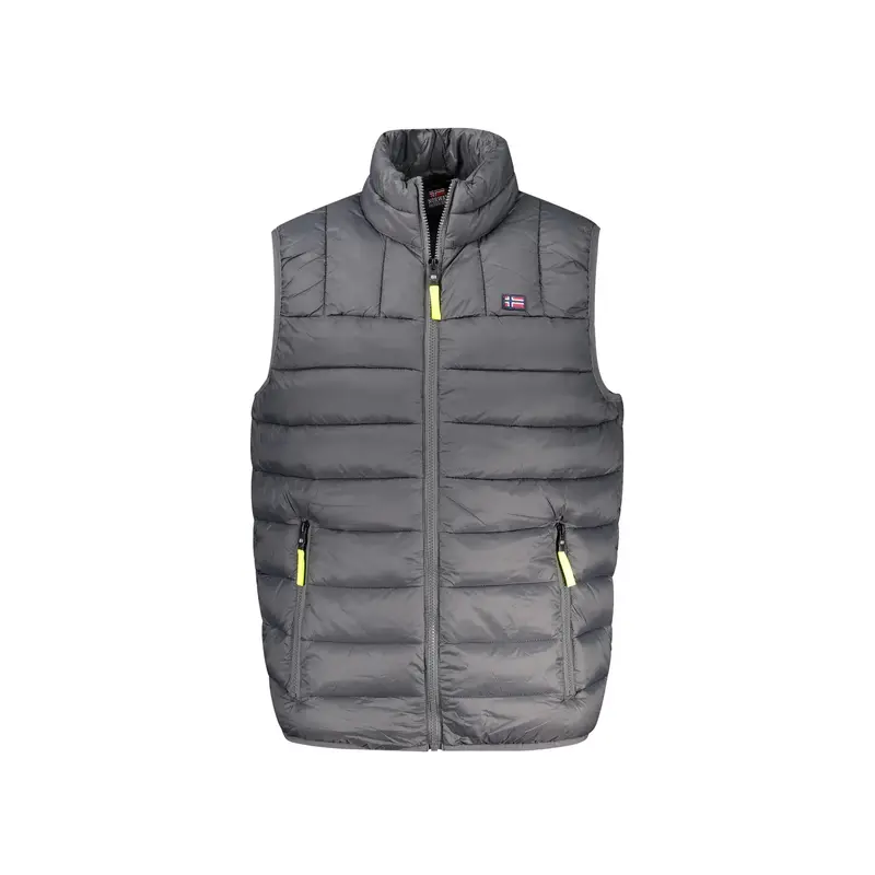 Giubbotto Uomo Grigio Zip Logo