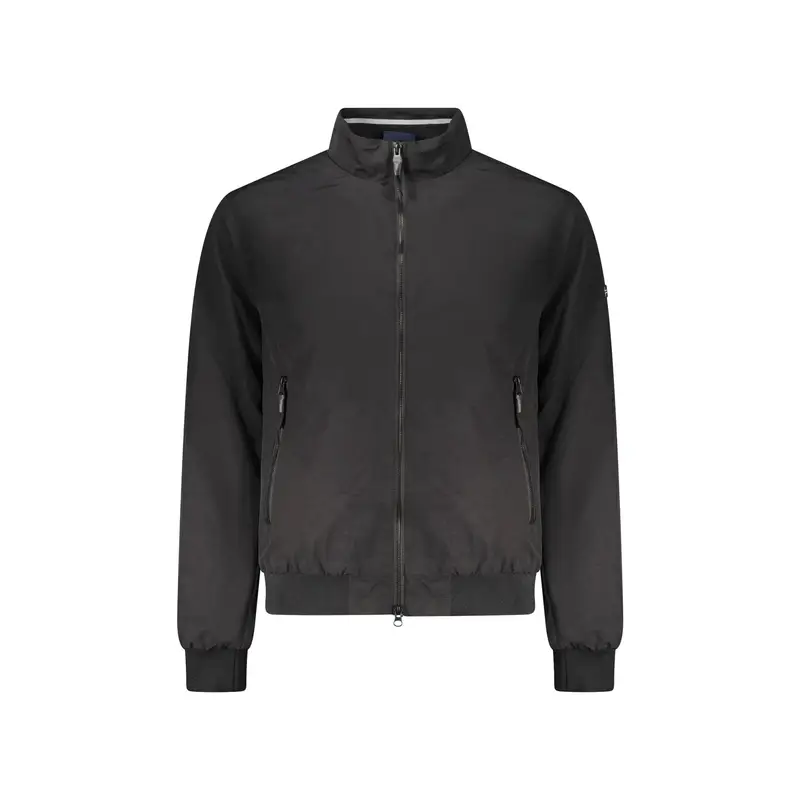 Giubbotto Uomo Nero Interno Pile Zip Logo