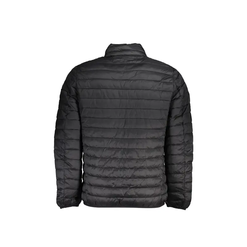 Giubbotto Uomo Nero Leggero Zip Tasche Logo miniatura 2