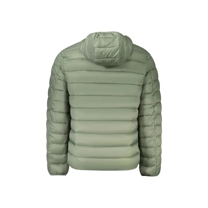 Giubbotto Uomo Verde Cappuccio Dettagli Grigi Logo miniatura 2