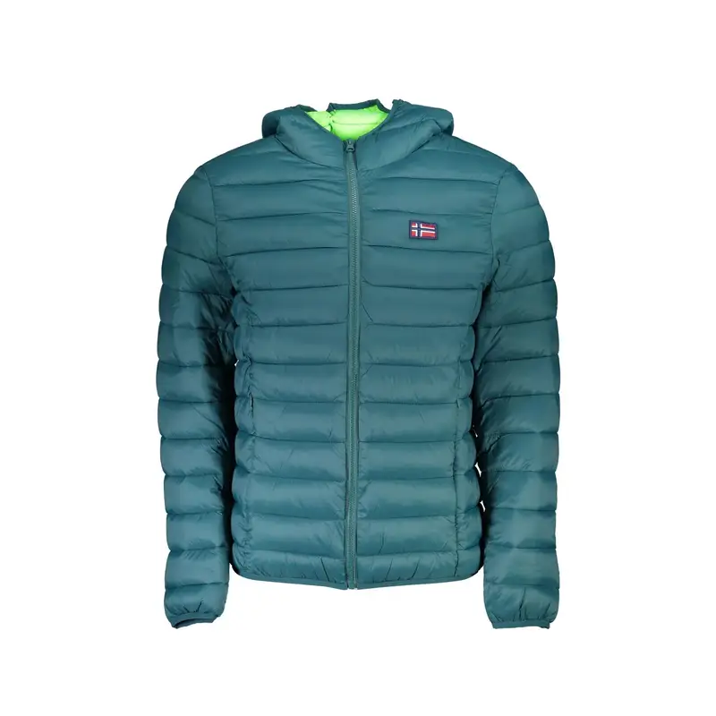 Giubbotto Uomo Verde con Cappuccio e Zip