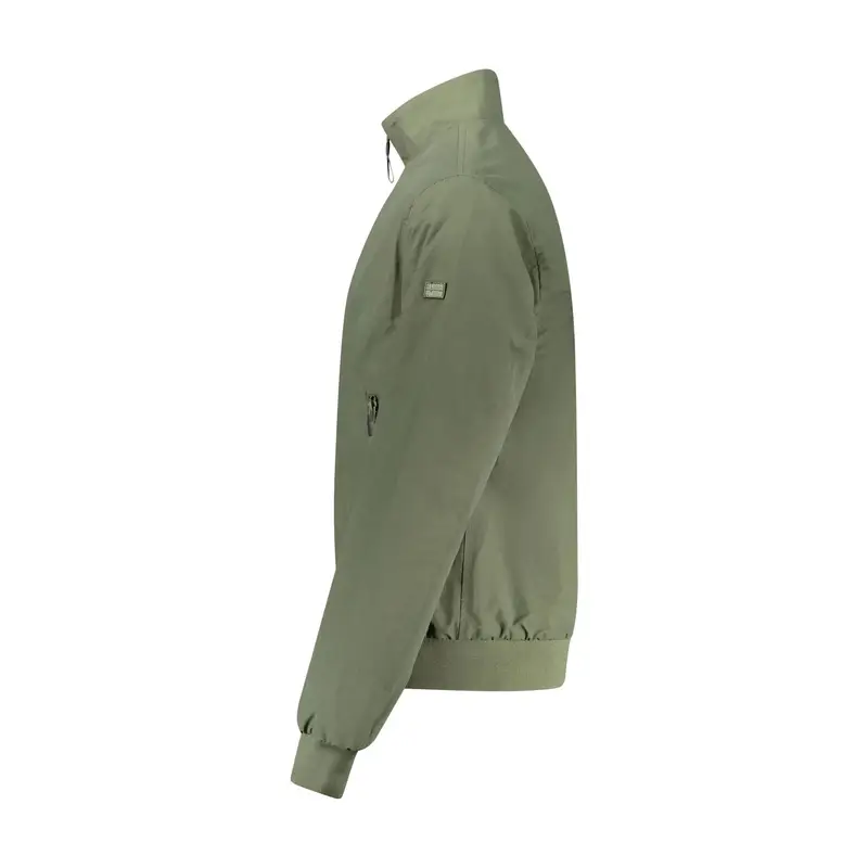 Giubbotto Uomo Verde Interno Pile Zip Logo miniatura 3