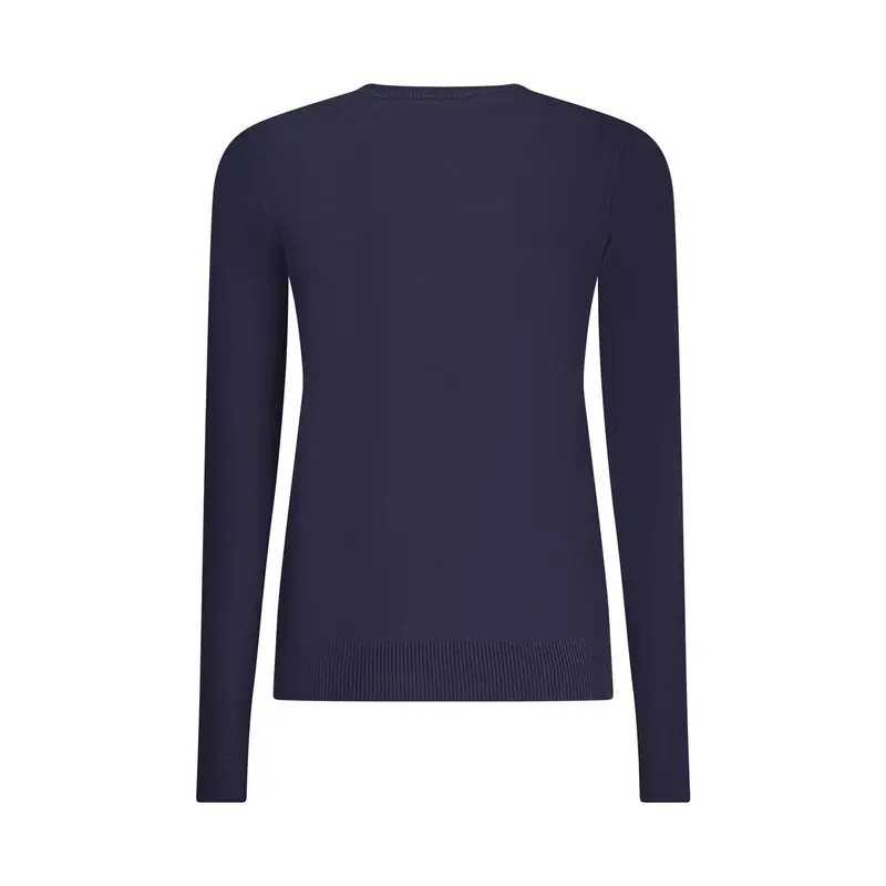 Maglia Donna Blu Girocollo Maniche Lunghe Logo miniatura 2