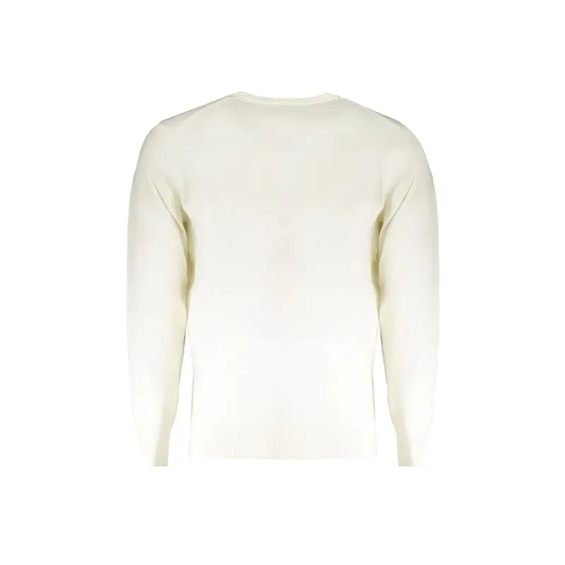 Maglia Uomo Bianca Girocollo con Ricamo e Logo Bianco miniatura 2