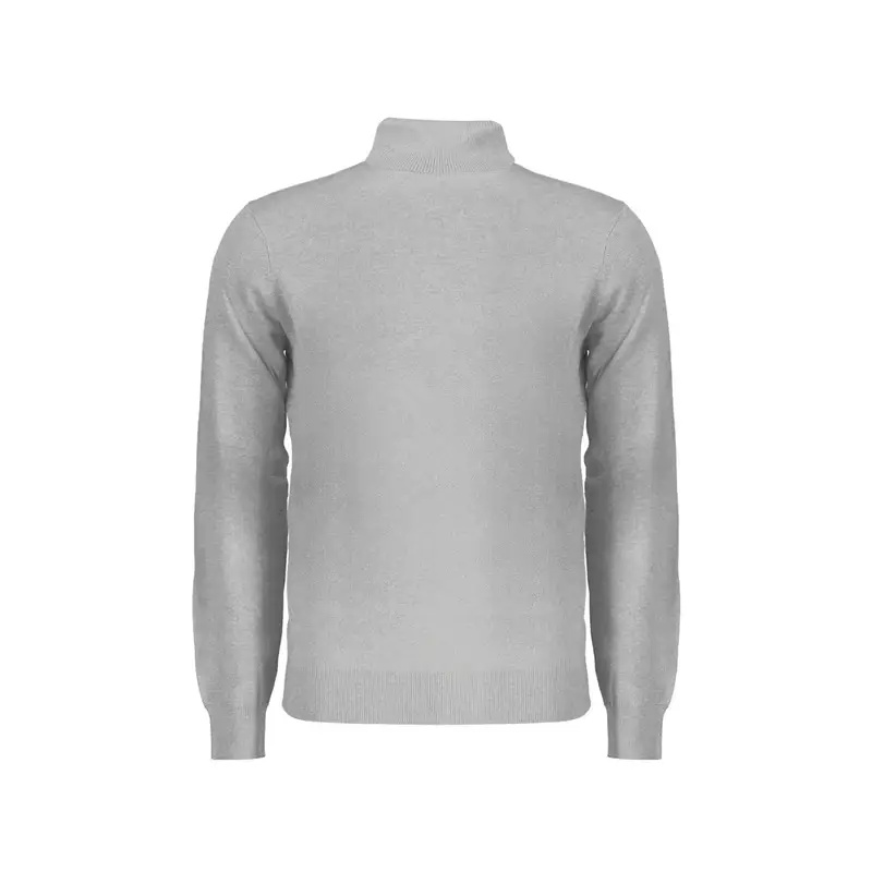 Maglia Uomo Grigia Dolcevita con Ricamo e Logo Grigio miniatura 2