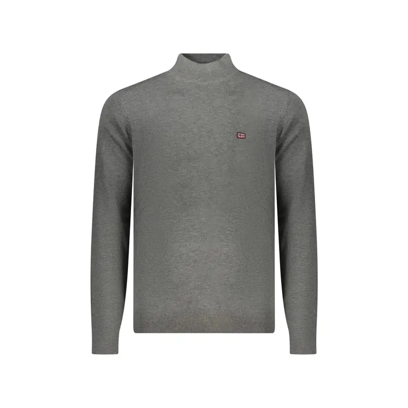 Maglia Uomo Grigia Ricamo Grigio