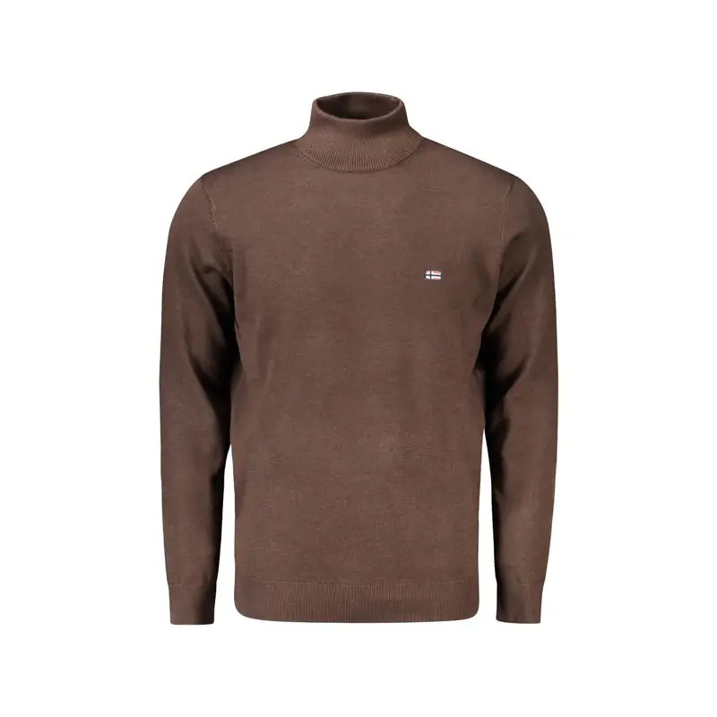 Norway 1963 Maglia Uomo Marrone con Ricamo