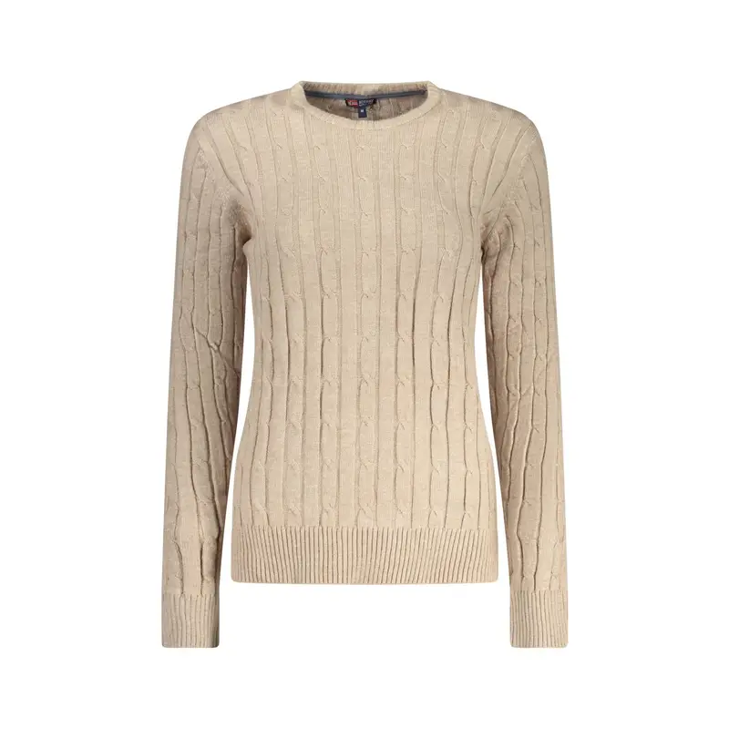 Maglione Donna Beige Logo