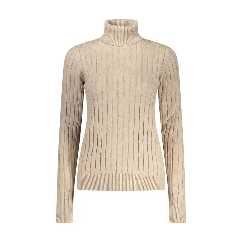 Maglione Donna Beige Logo