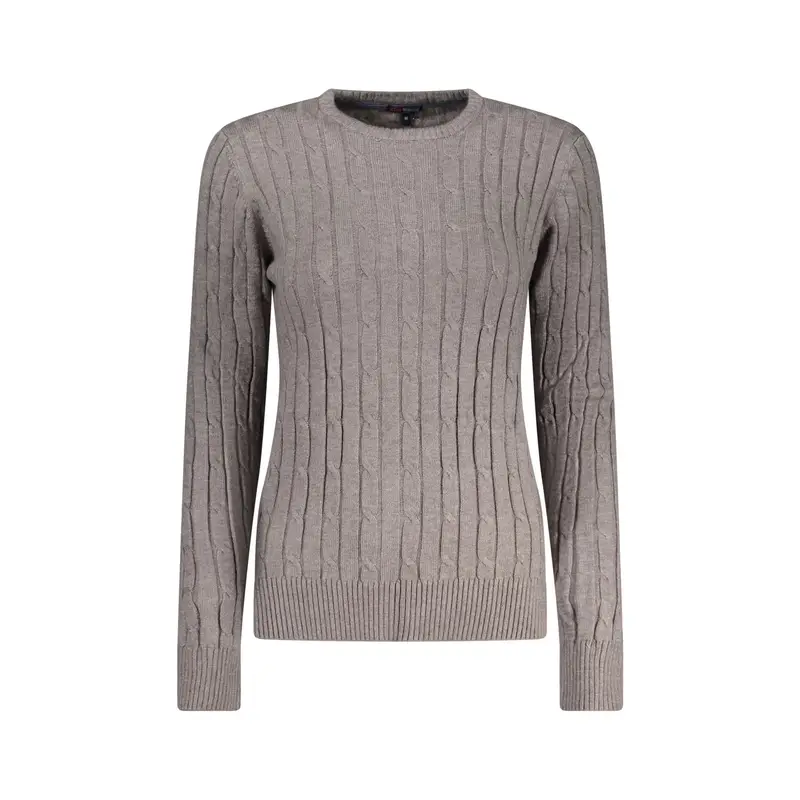 Maglione Donna Grigio Logo