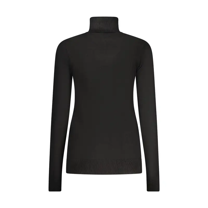 Maglione Donna Nero Dolcevita Maniche Lunghe Logo miniatura 2