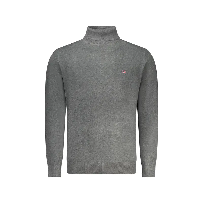 Maglione Uomo Grigia Ricamo Grigio