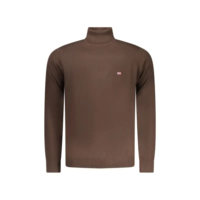 Maglione Uomo Marrone Ricamo miniatura 3