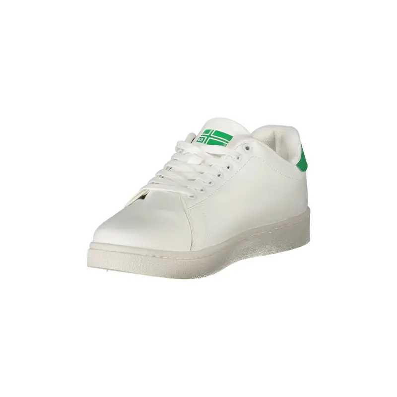 NORWAY Scarpe Sneakers Uomo Bianche con Dettagli a Contrasto e Logo Bianco miniatura 3