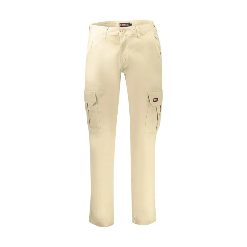 Pantaloni Uomo beige Ricamo