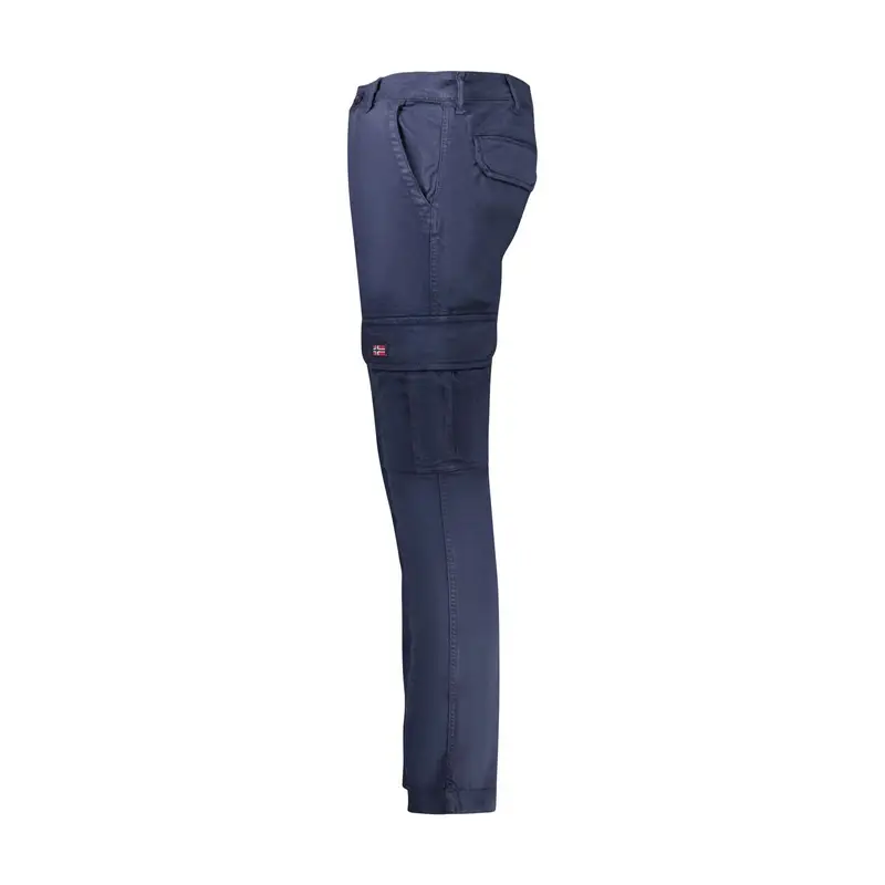 Pantaloni Uomo Blu Ricamo miniatura 3