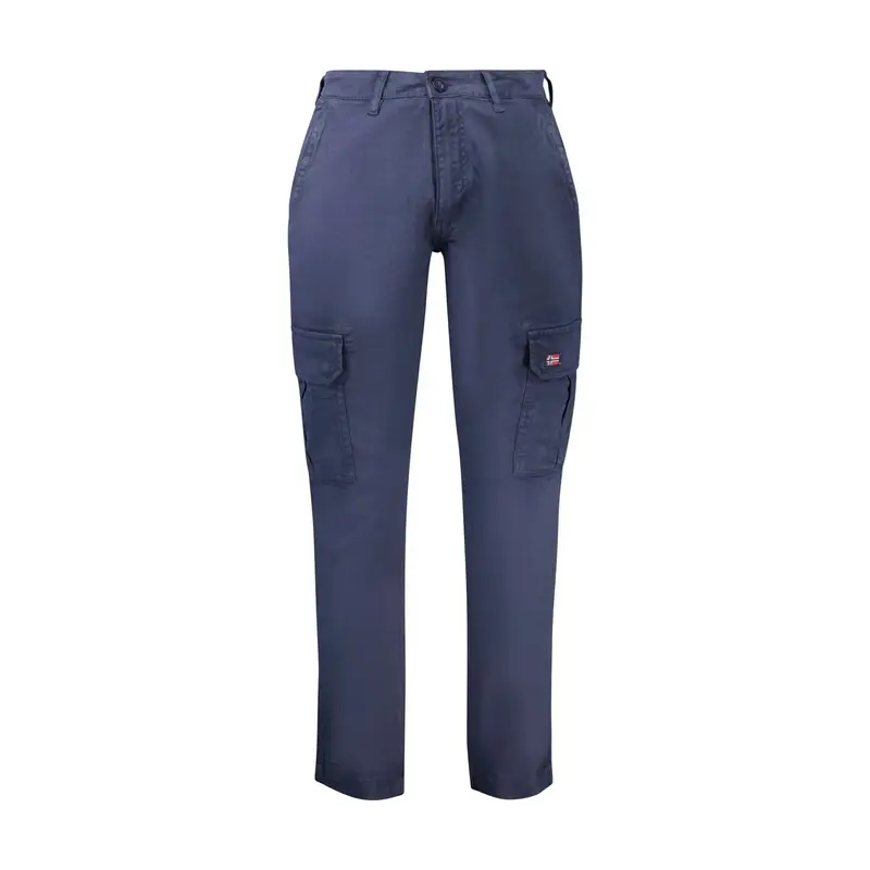 Pantaloni Uomo Blu Ricamo