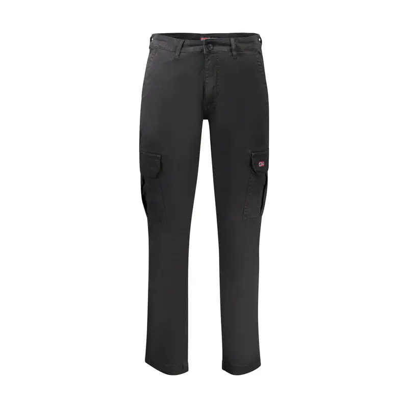 Pantaloni Uomo Nero Ricamo