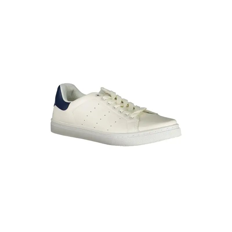 Scarpe Sneakers Uomo Bianche con Dettagli a Contrasto Bianco miniatura 2