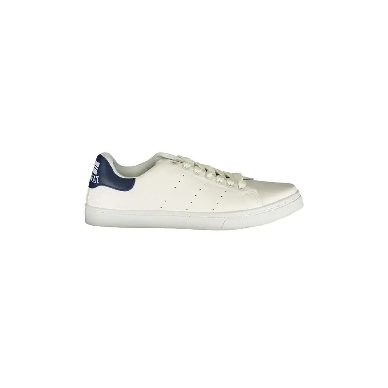Scarpe Sneakers Uomo Bianche con Dettagli a Contrasto Bianco