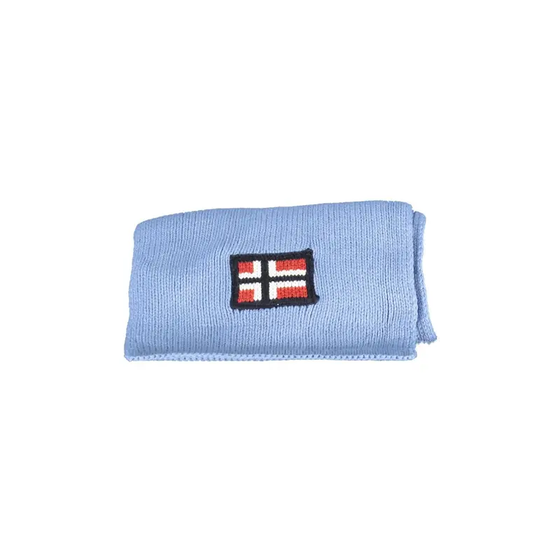 Sciarpa Uomo Azzurra Ricamo Azzurro miniatura 2