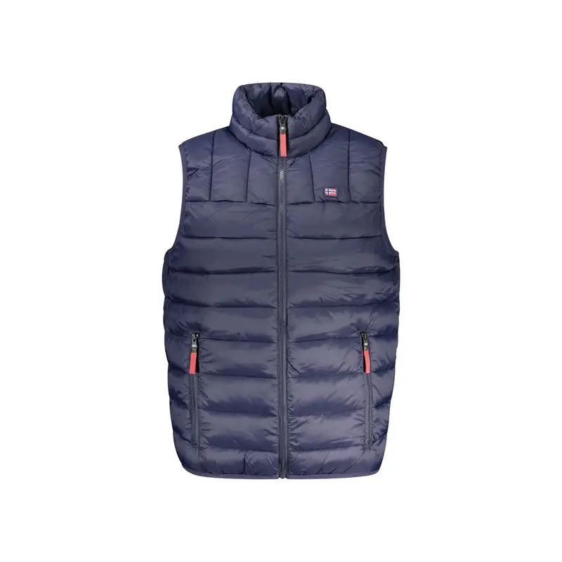 Smanicato Uomo Blu con Tasche e Zip