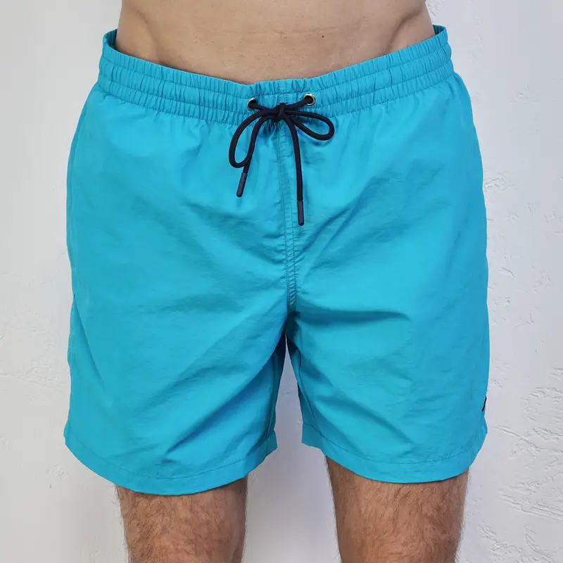 Costume mare azzurro da uomo in tinta unita