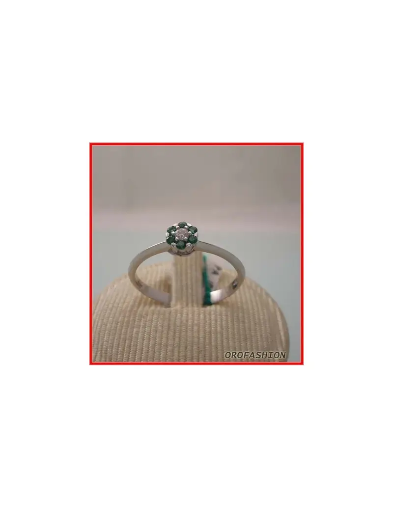 Anello oro 18kt pietre semipreziose effetto SMERALDI - 407126