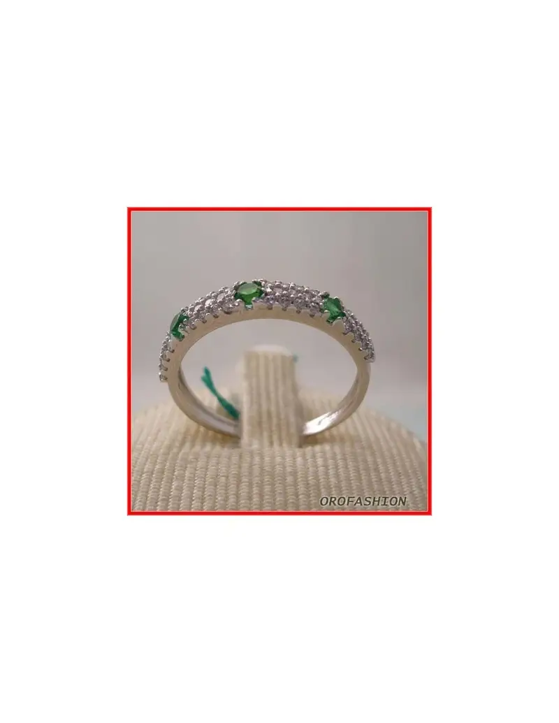 Anello oro 18kt pietre semipreziose effetto SMERALDI - 407128