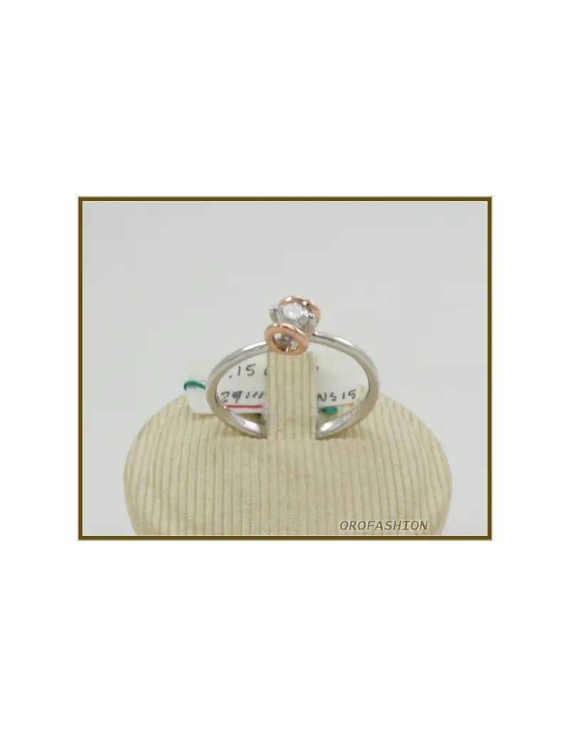 Anello oro bianco 18kt con diamante solitario - 2911153